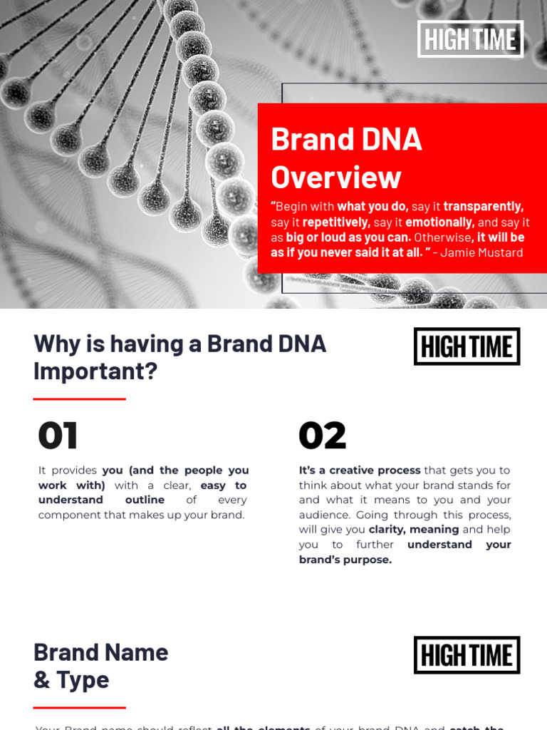 High Time - Brand DNA Explained | PDF | Brand | Human Communication