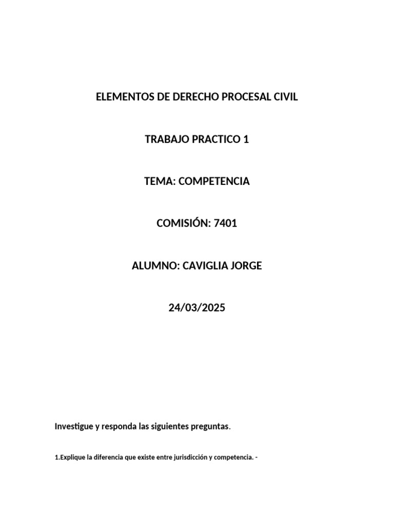 Competencia en Derecho Procesal Civil | PDF | Judicaturas | Jurisdicción