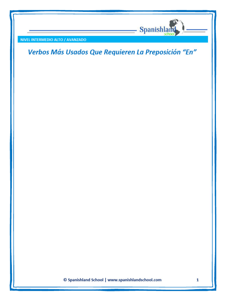 Verbs With Preposition en Cheat Sheet | PDF