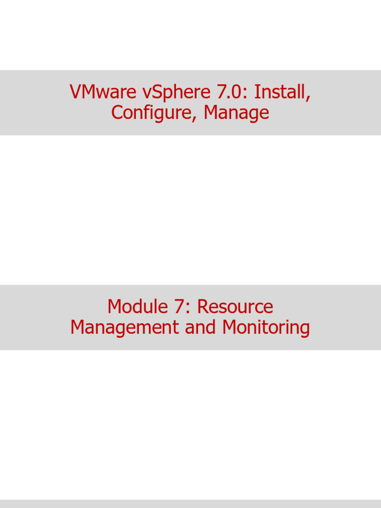 Module 7 - Resource Management and Monitoring | PDF