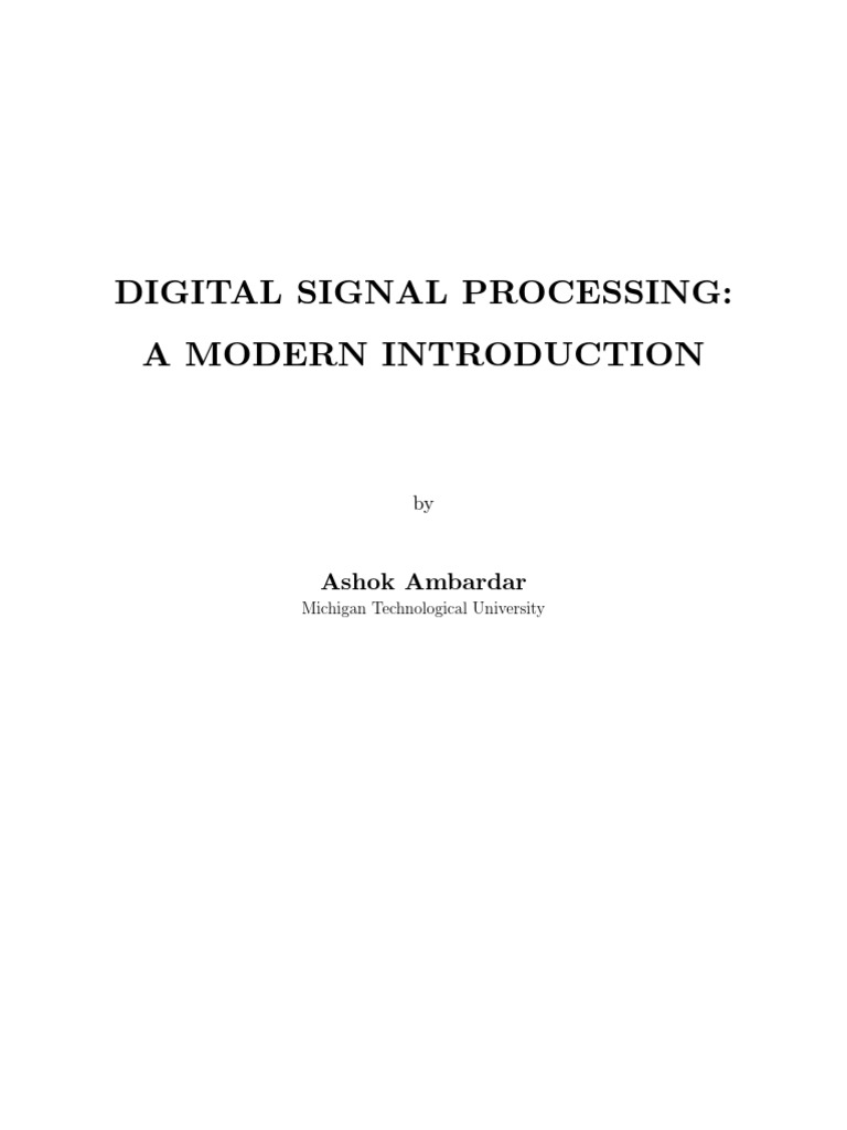 Digital Signal Processing a Modern Introduction | Digital Signal Processing  | Sampling (Signal Processing)