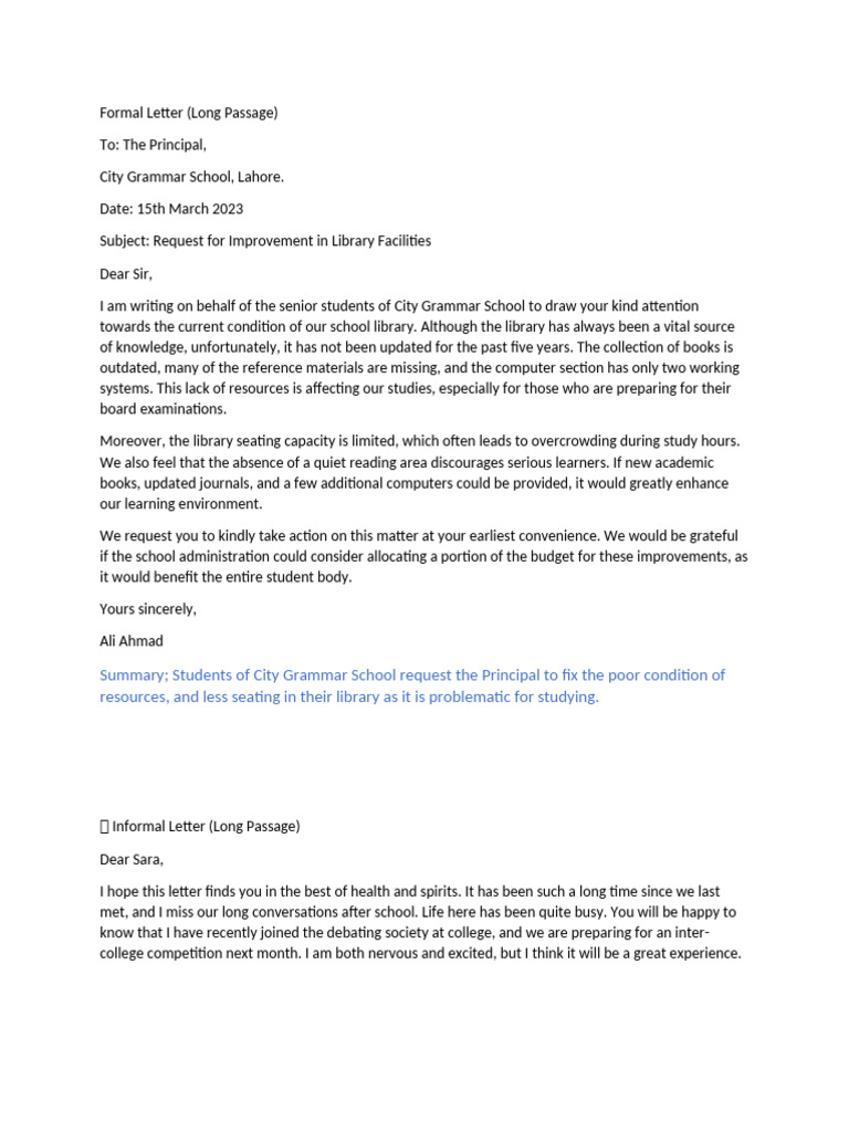 Library Improvement Request Letter | PDF | Libraries