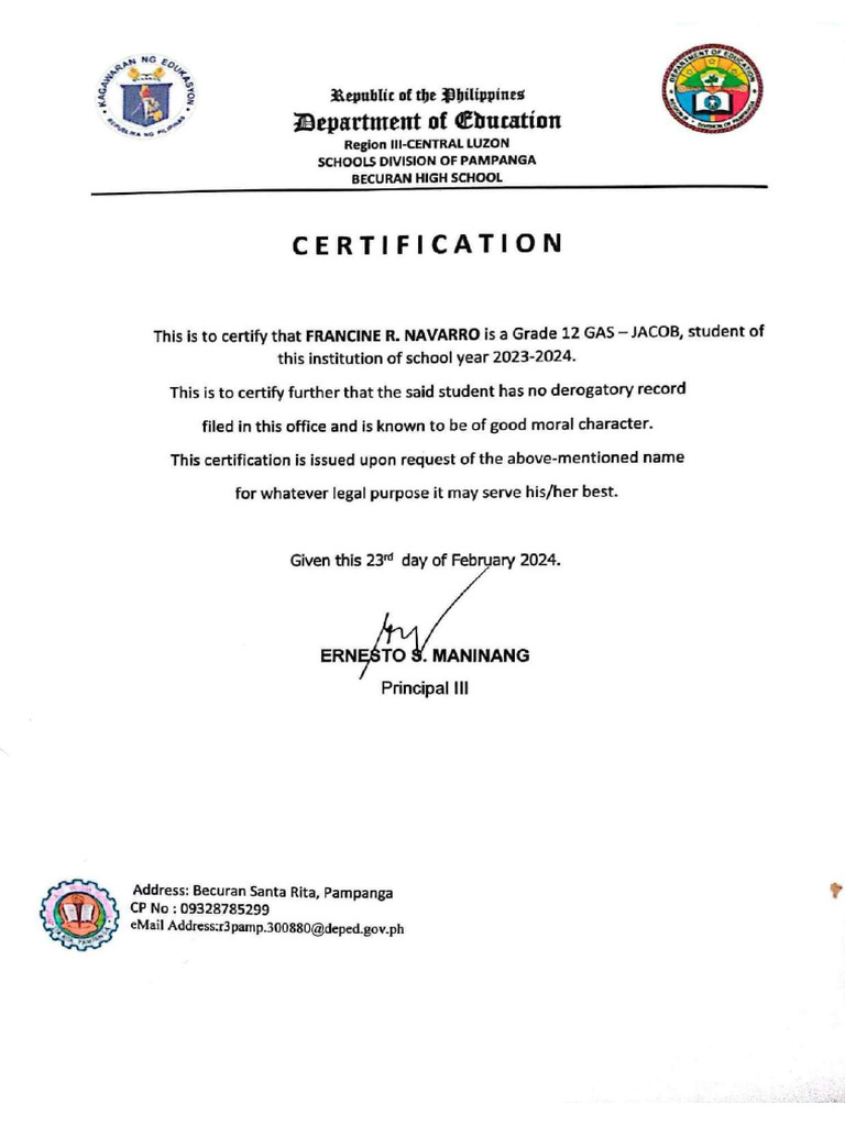 Certification | PDF