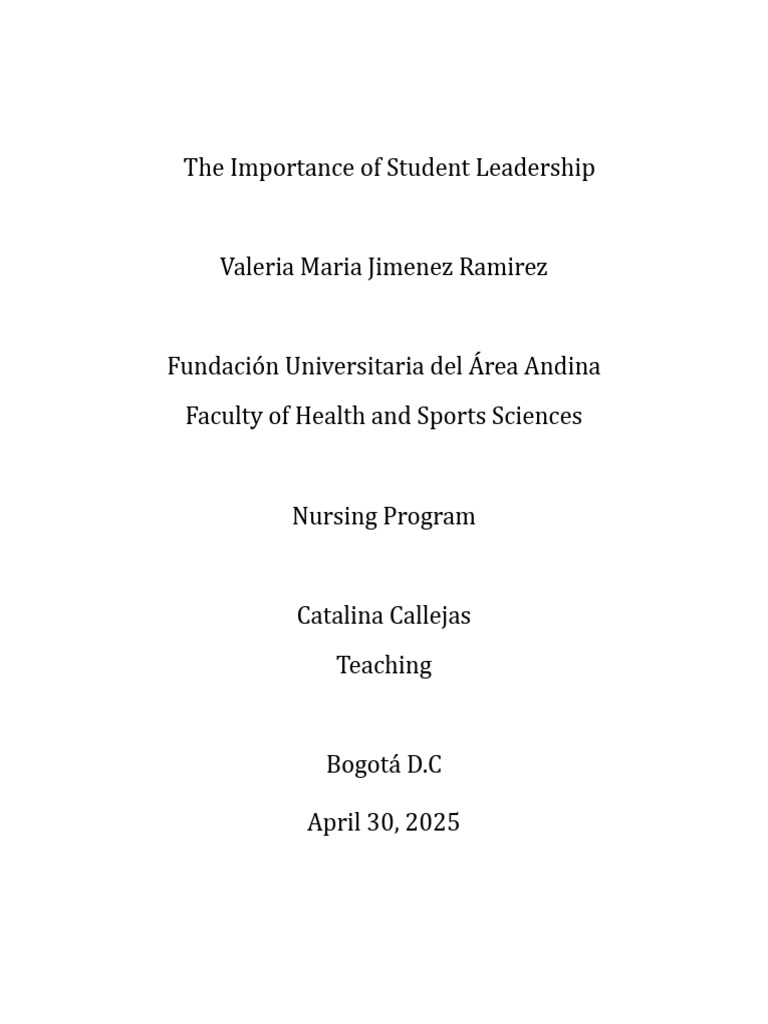 Importance of Student Leadership Skills | PDF | Leadership | Mentorship