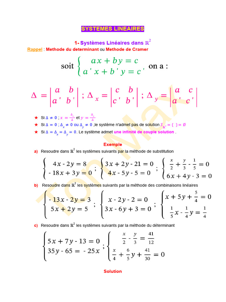 r-solution-de-syst-mes-lin-aires-en-et-pdf-d-terminant