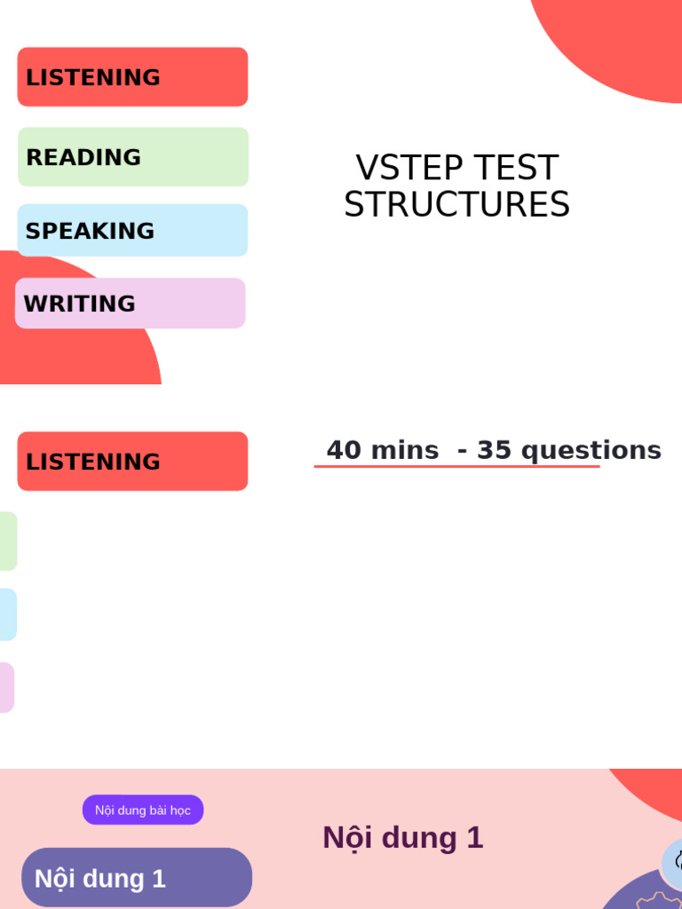 Vstep Structure | PDF