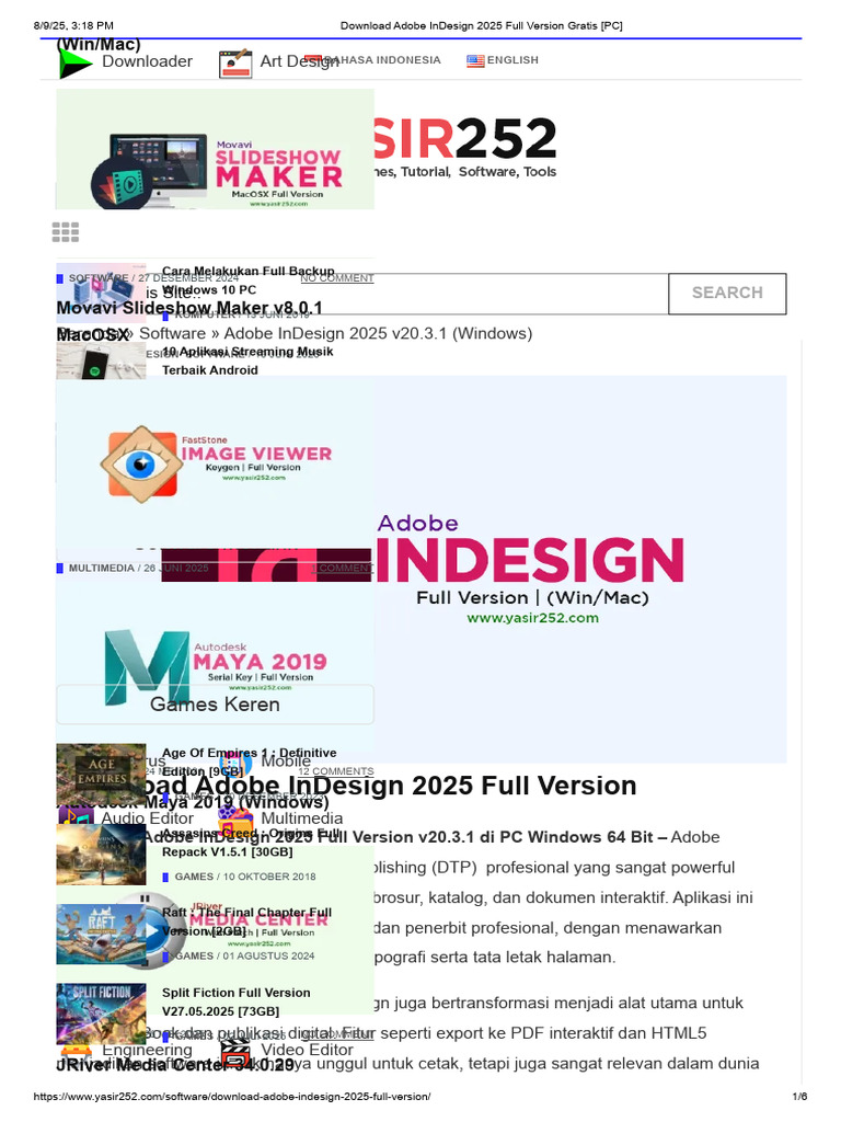 Download Adobe InDesign 2025 Gratis | PDF