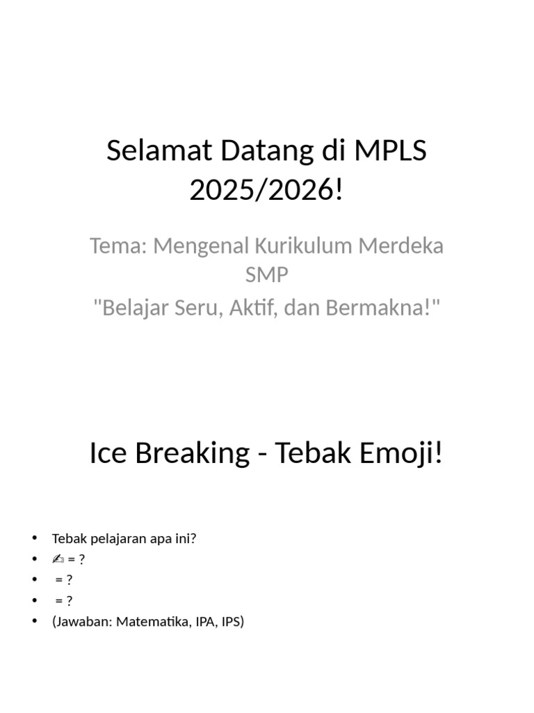 MPLS_Kurikulum_Merdeka_2025_2026 | PDF