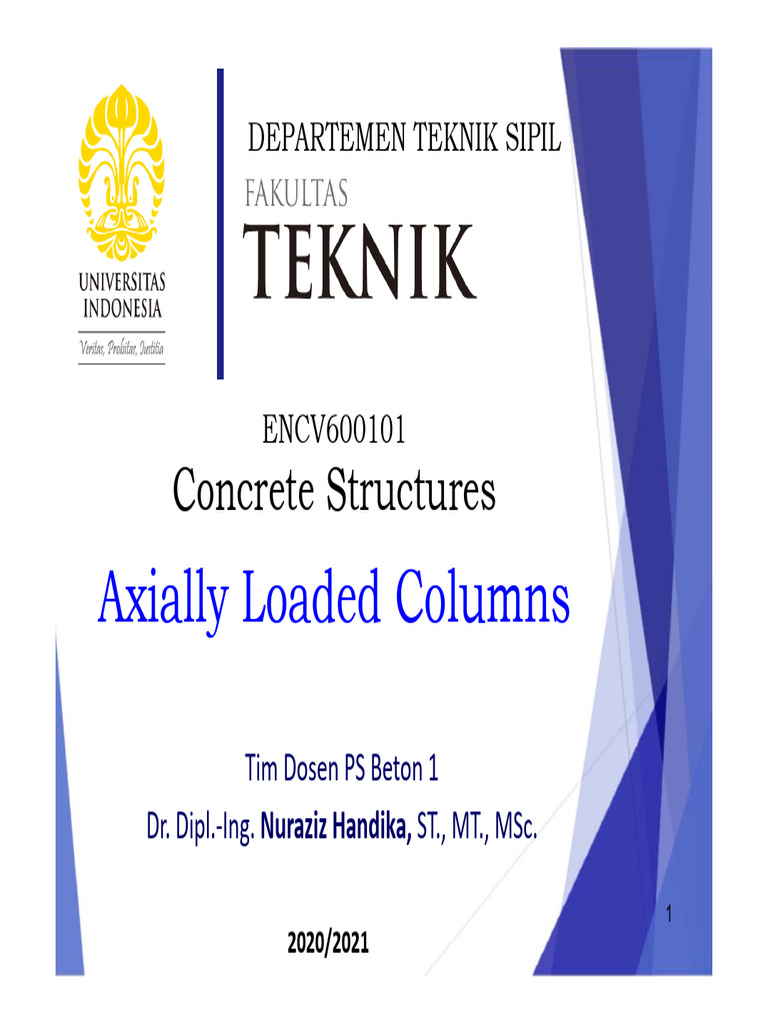 Axially Loaded Columns in Concrete Structures | PDF | Strength Of ...