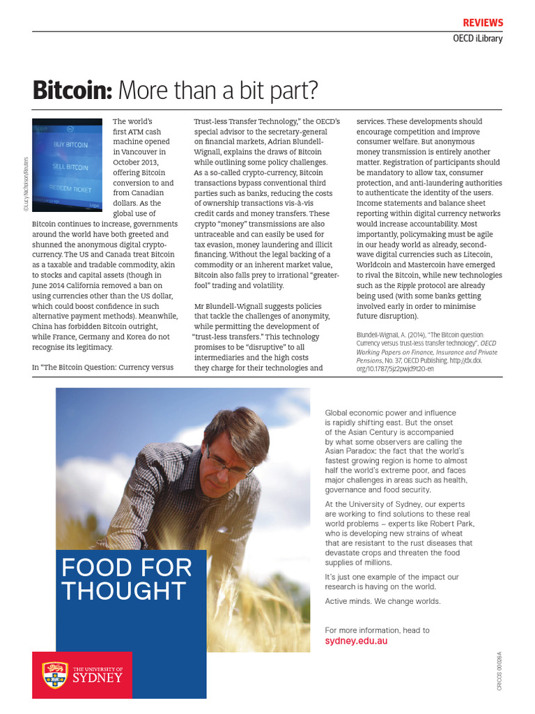 1 - Bitcoin - More Than A Bit Part | PDF | Cryptocurrency | Bitcoin