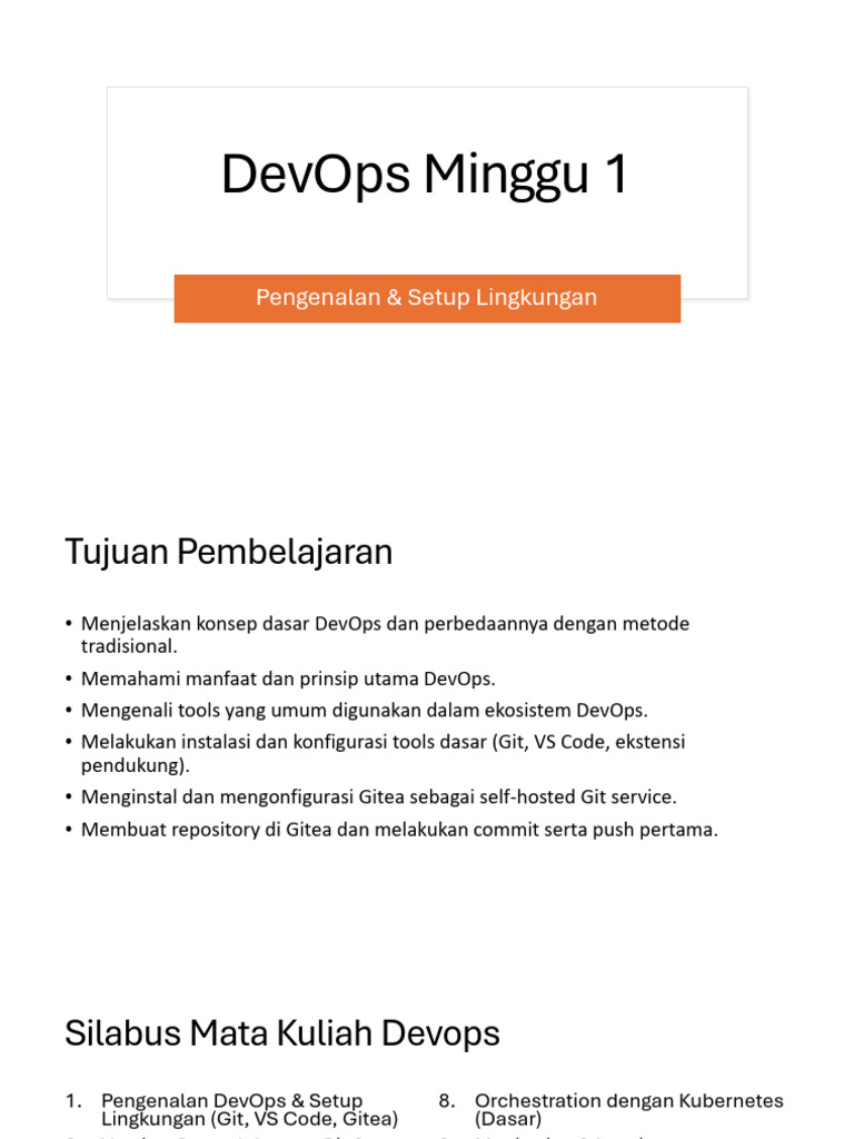 DevOps Minggu 1 | PDF