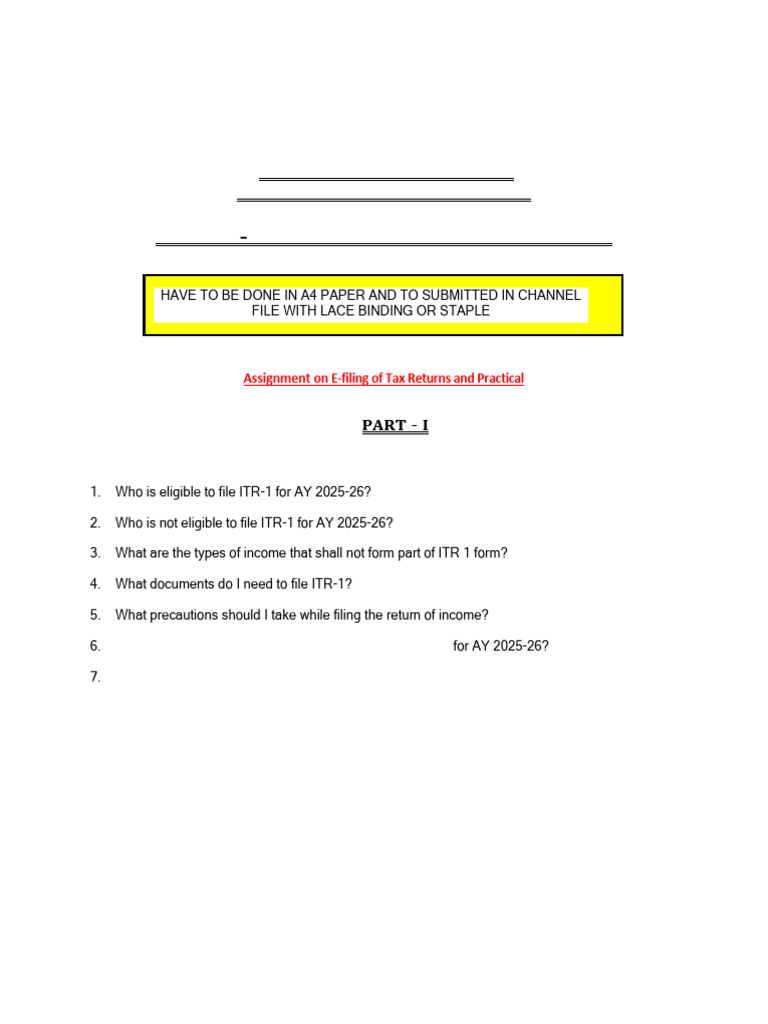 E-filing Tax Returns Project Assignment | PDF | Life Insurance | Interest