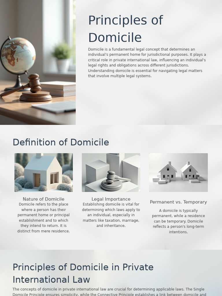 Understanding Domicile in Law | PDF | Domicile (Law) | International Law