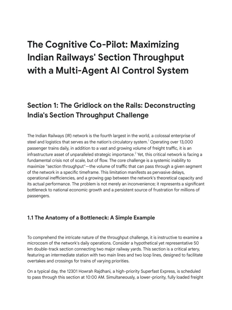 AI-Driven Solutions for Rail Throughput | PDF | Artificial Intelligence ...