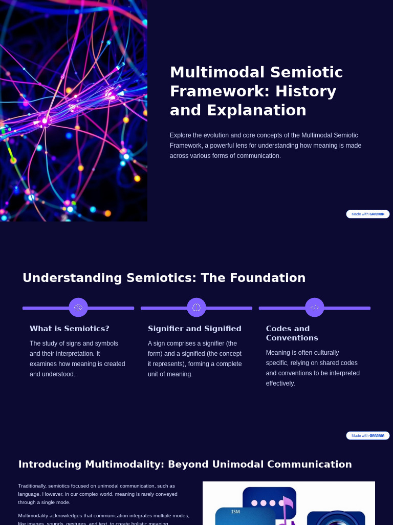 Multimodal Semiotic Framework History and Explanation | PDF | Semiotics ...