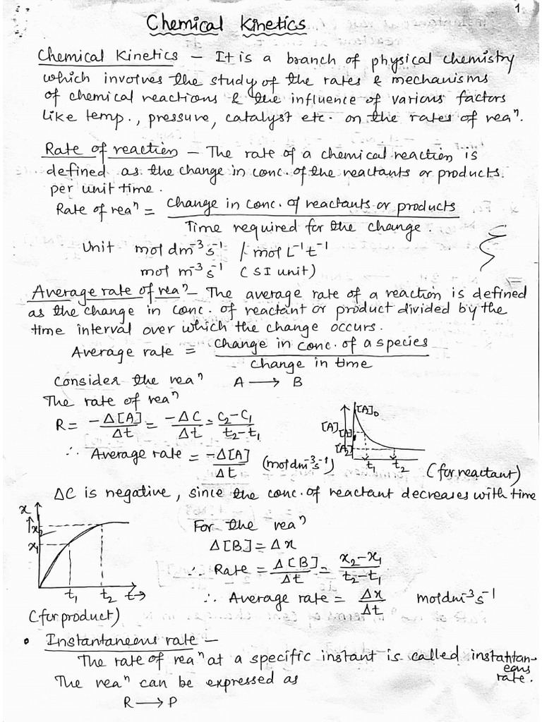 Chemical Kinetics | PDF