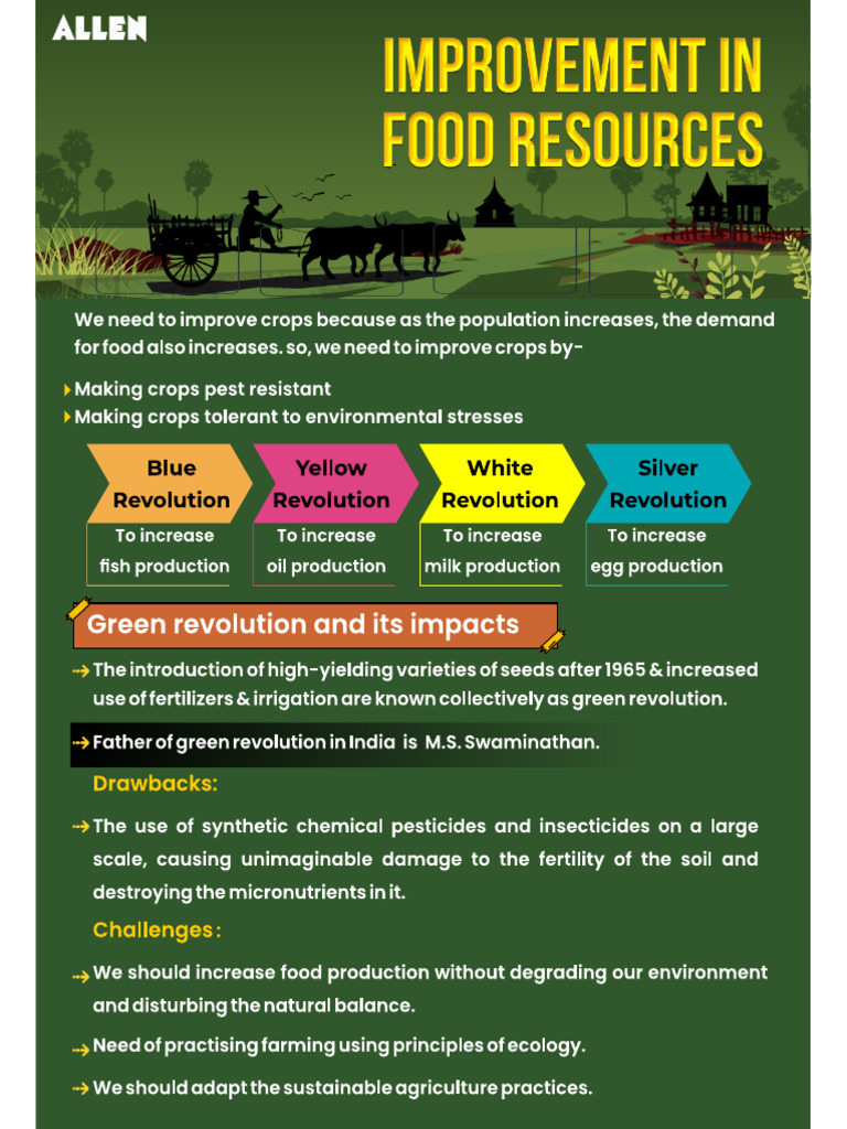 Improvement in Food Resources - Key Point. | PDF