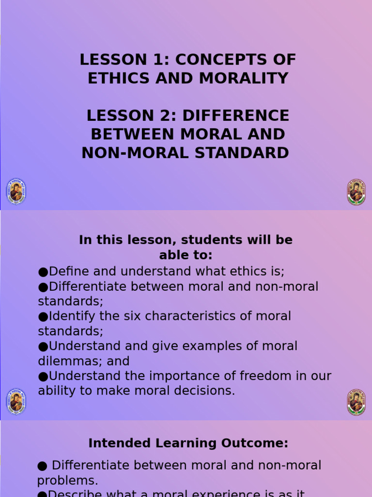 ETHICS Topic 1 and Topic 2 Concepts of Ethics and Morality | PDF ...