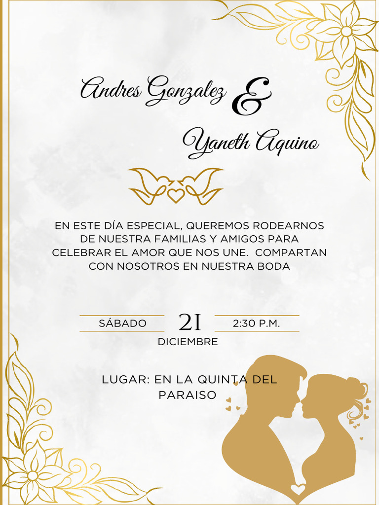 Invitación para Boda PDF | PDF, image size:768x1024