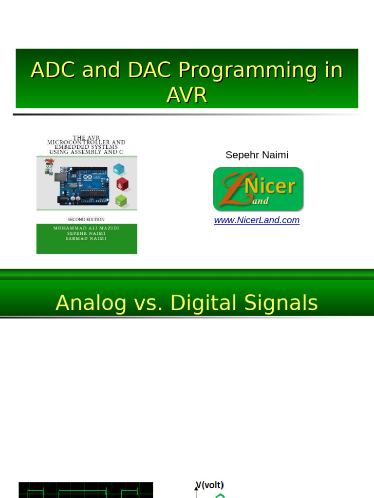 AVR ADC and DAC Programming Guide | PDF | Analog To Digital Converter ...