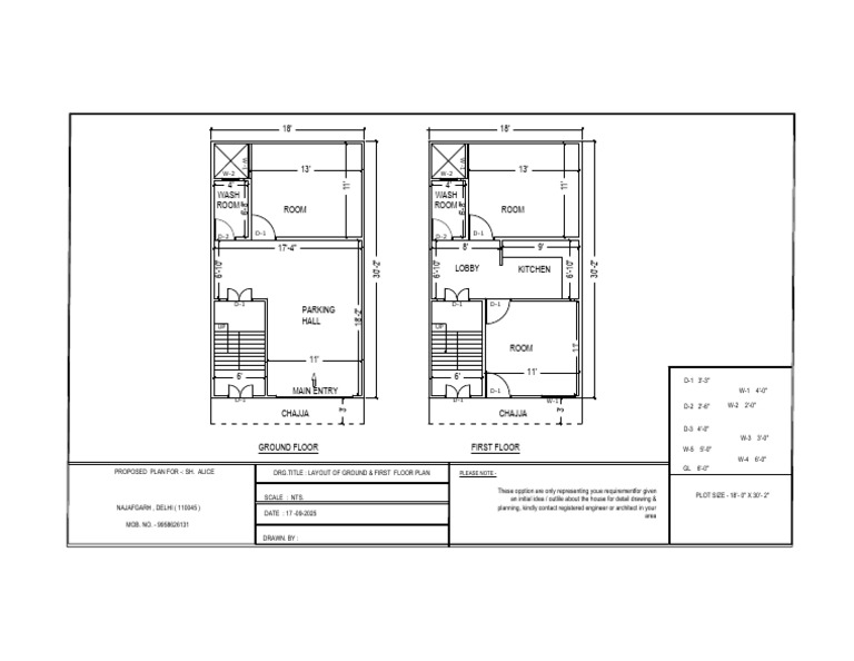 Ground and First Floor Layout Plan | PDF | Drawing | Architectural ...