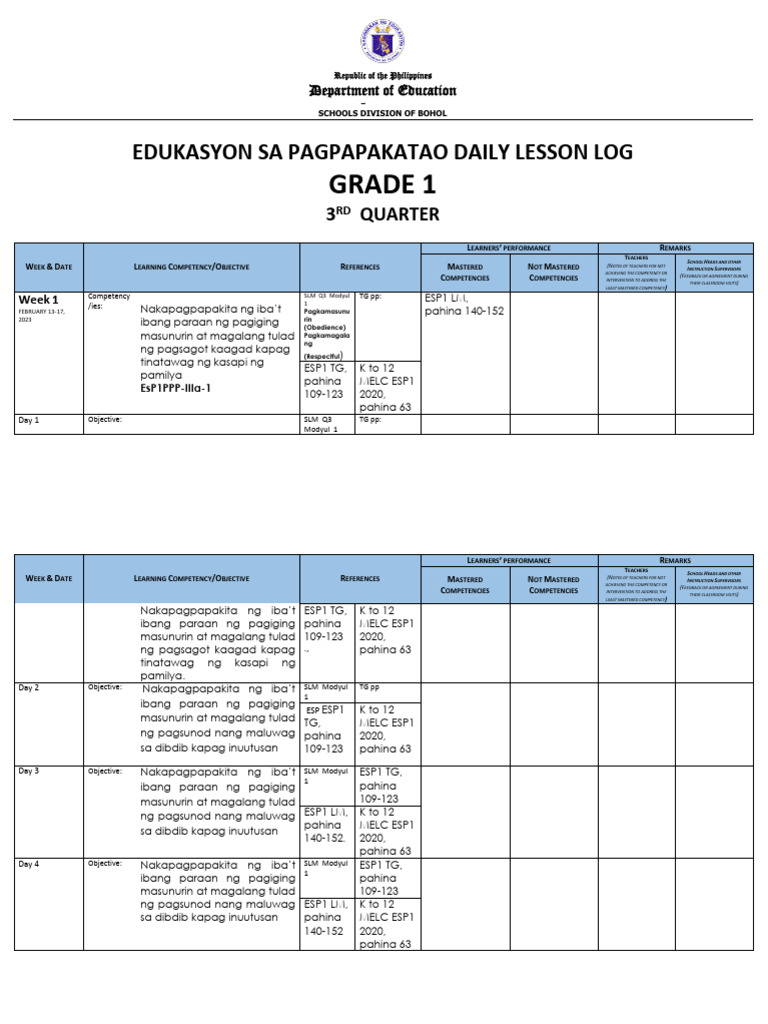 Esp DLL 1 | PDF | Learning | Teaching