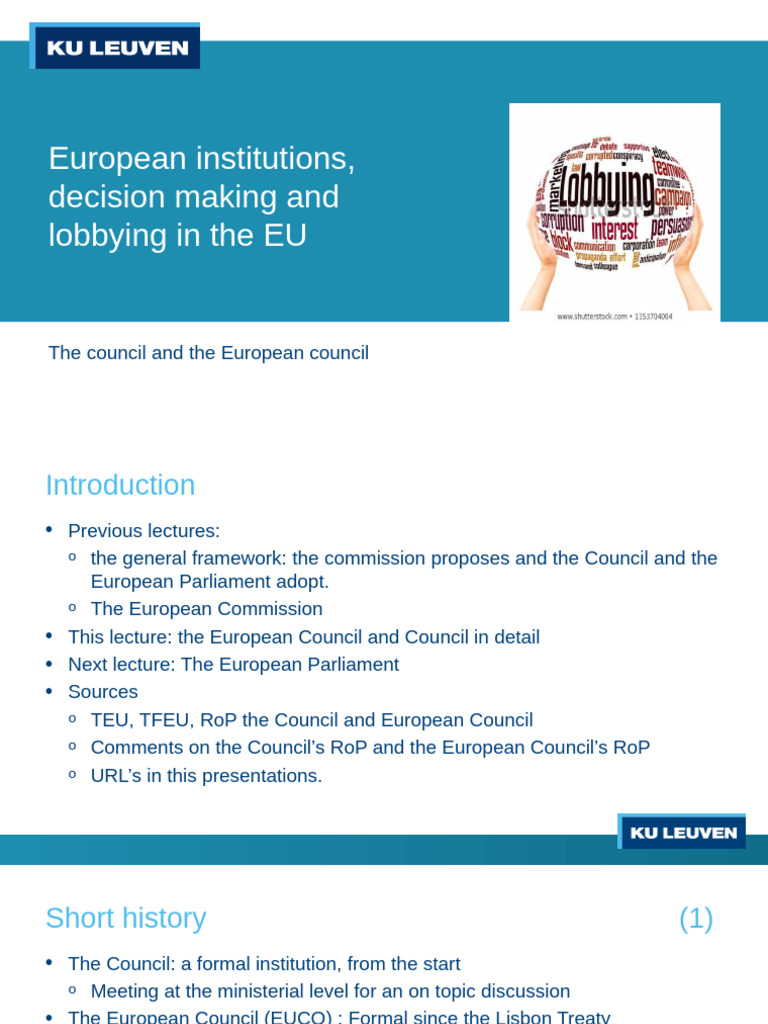 7 - The Council and The European Council | PDF | European Council ...