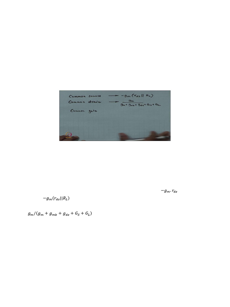 Common Gate Circuit Analysis | PDF | Amplifier | Field Effect Transistor