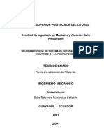 Mejoramiento del sistema de separación y lavado de piedra pómez