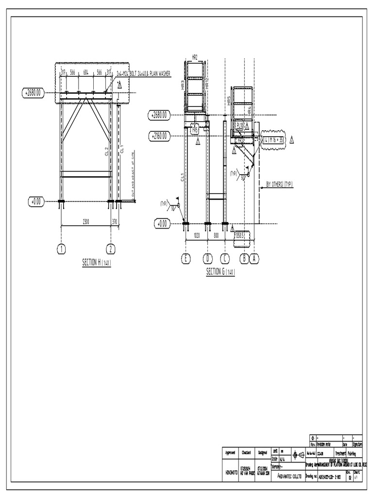 Adf24055 Lor e 005 Framing Plan +2560 Section 04 Rev02 Model | PDF