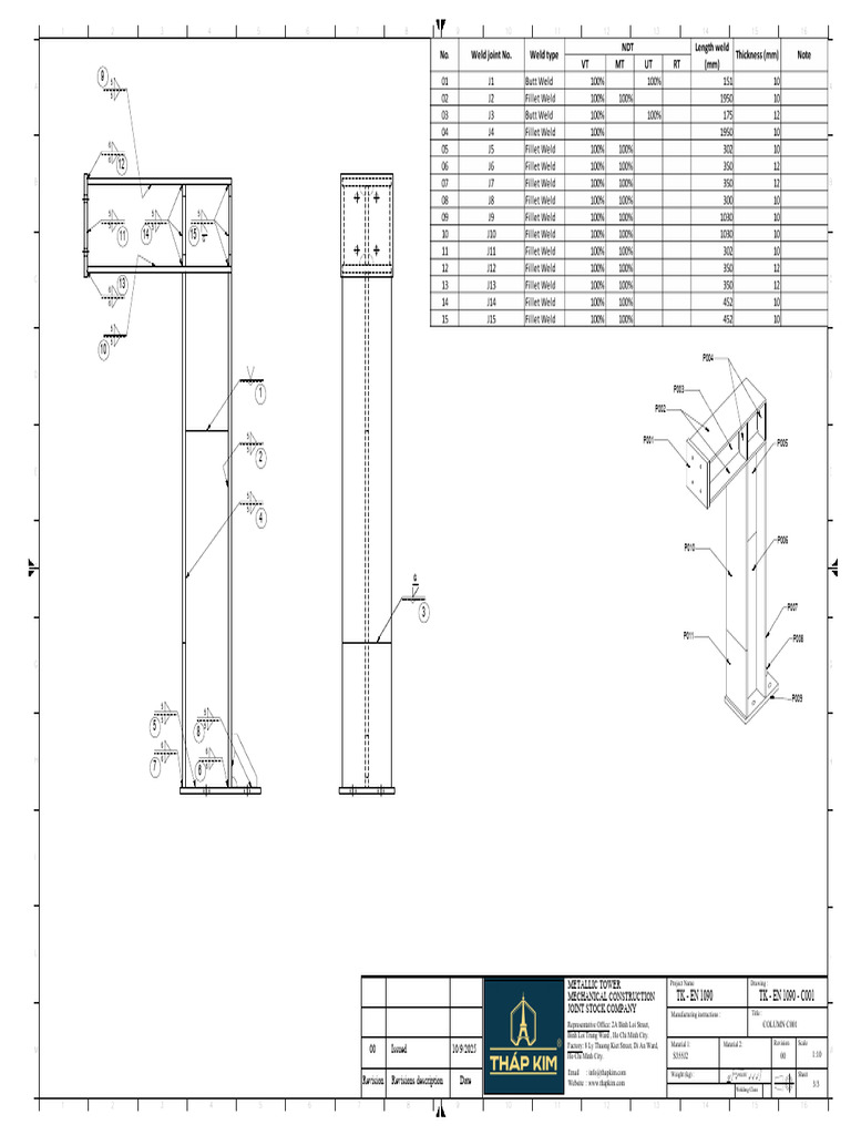 Metallic Tower Construction Details | PDF