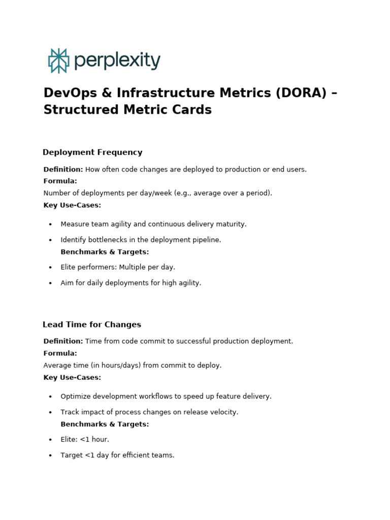 DevOps Metrics for Performance Optimization | PDF | Computing ...