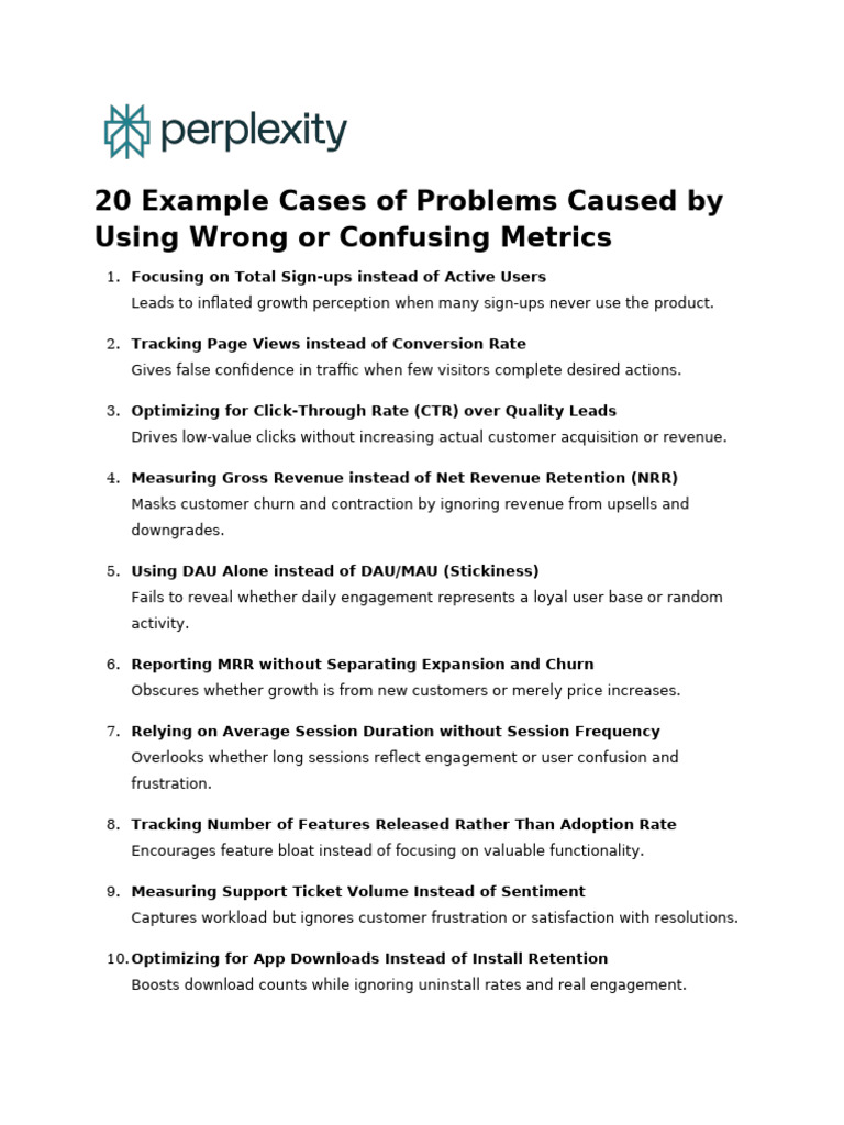 20 Example Cases of Problems Caused by Using Wrong | PDF | Performance ...