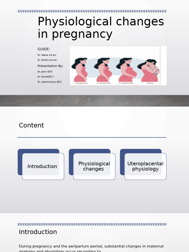 Physiological Changes During Pregnancy | PDF | Blood Pressure | Heart