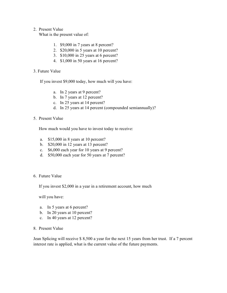 Finance Calculations Guide | PDF | Present Value | Interest