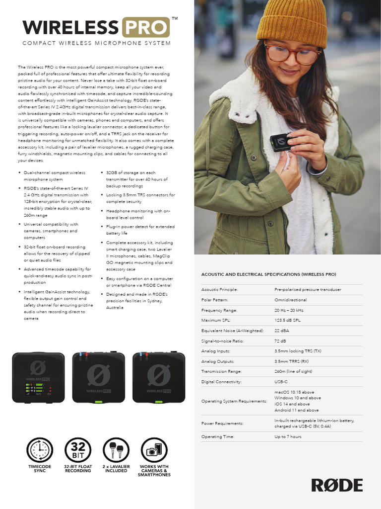Compact Wireless Microphone System | PDF | Microphone | Sound