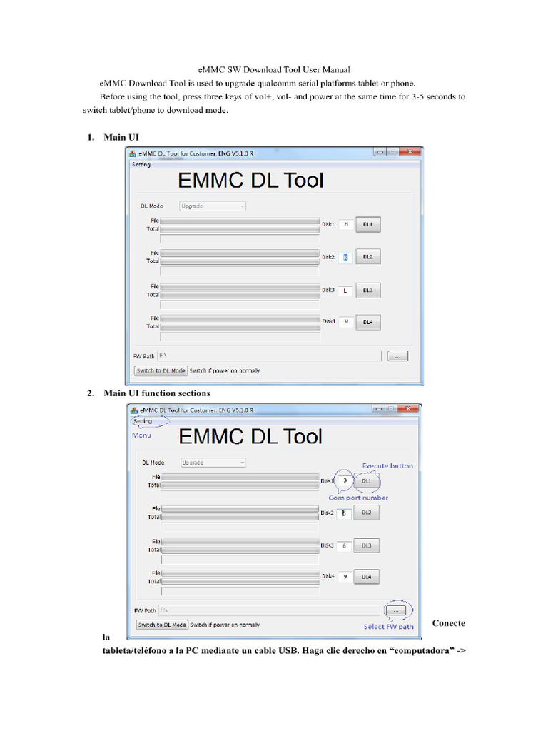 eMMC Download Tool User Manual | PDF | Computer Hardware | Computing