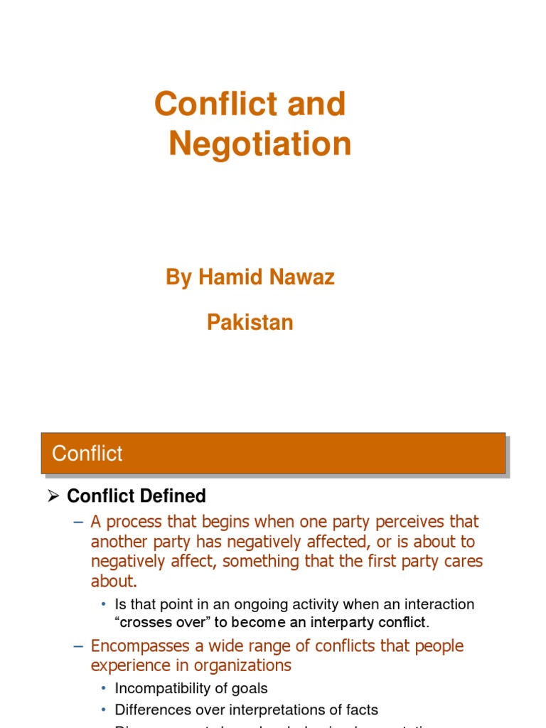 Understanding Conflict and Negotiation | PDF | Negotiation | Bargaining