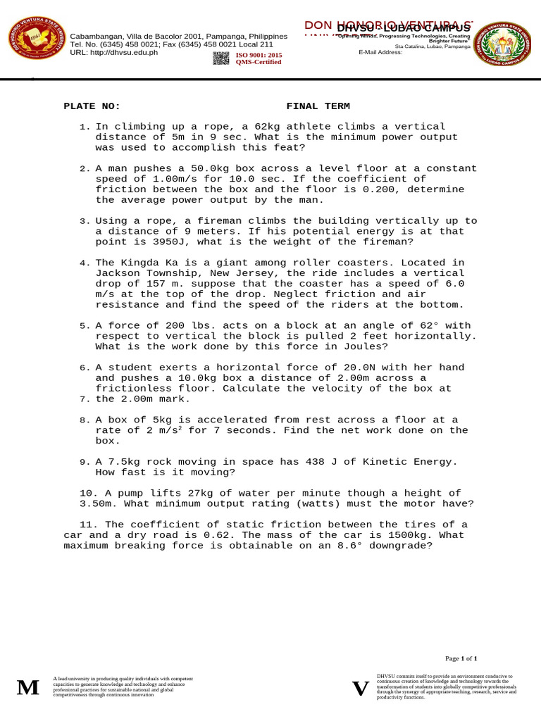 Physics Problems and Solutions Guide | PDF | Mechanics | Physical ...