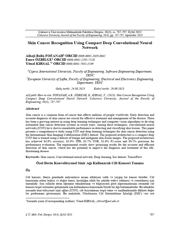 Skin Cancer Detection with Deep CNN | PDF | Deep Learning | Medical ...
