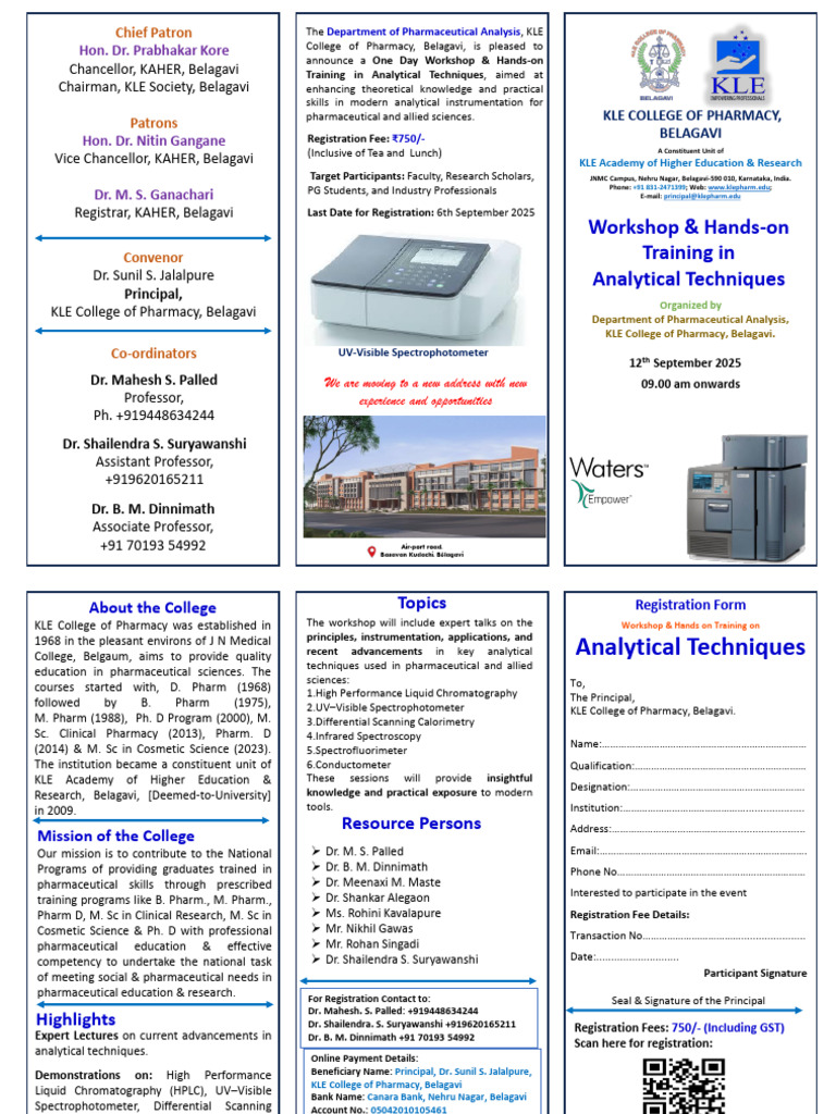 Brochure - Workshop & Handson Analytical Technqiques | PDF