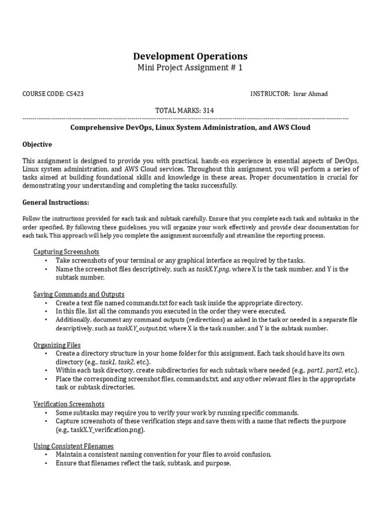 DevOps Mini Project CS423 Assignment | PDF | Directory (Computing ...