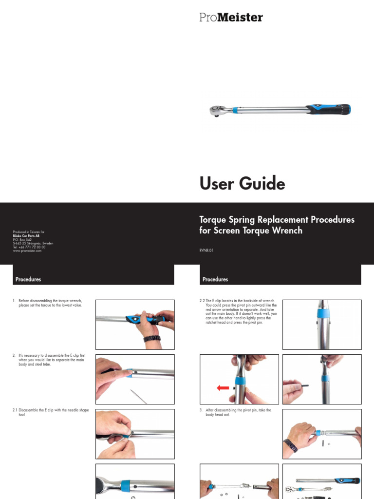 Torque Spring Replacement Guide for Wrench | PDF
