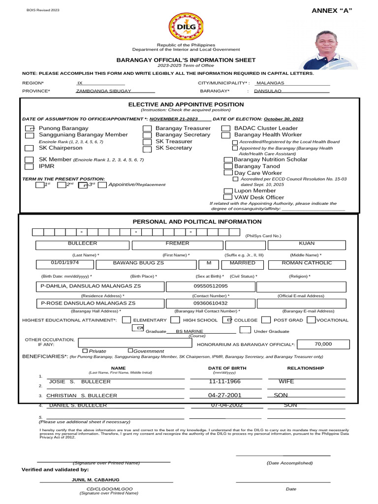 BOIS FORM(1) | PDF