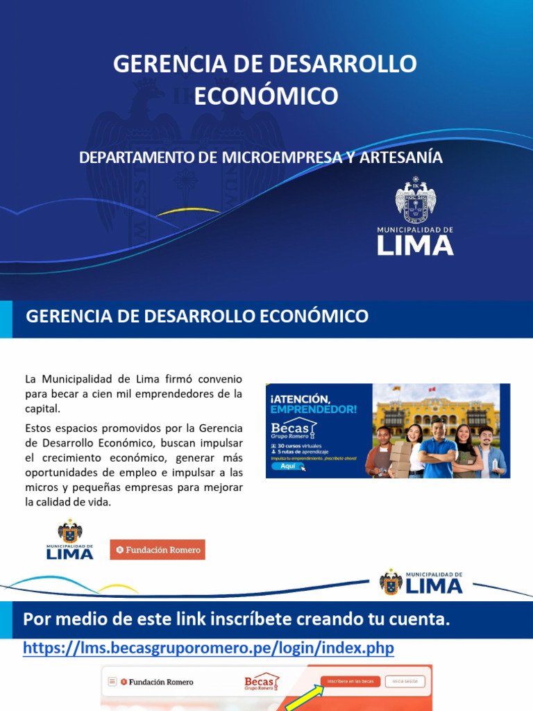 Becas Municipalidad de Lima - Convenio Hugo Lopez (Septiembre) | PDF