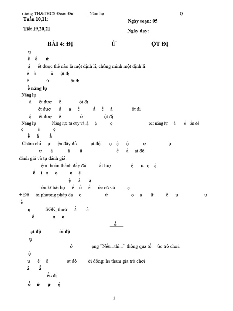 KH Bài Dạy Hình Học 7-Tuần 10-11 | PDF