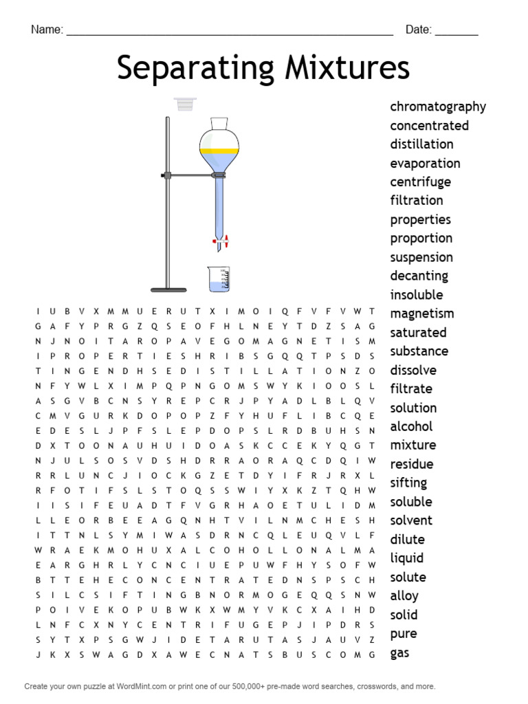 Puzzle on Separating Mixtures | PDF | Mixture | Applied And ...