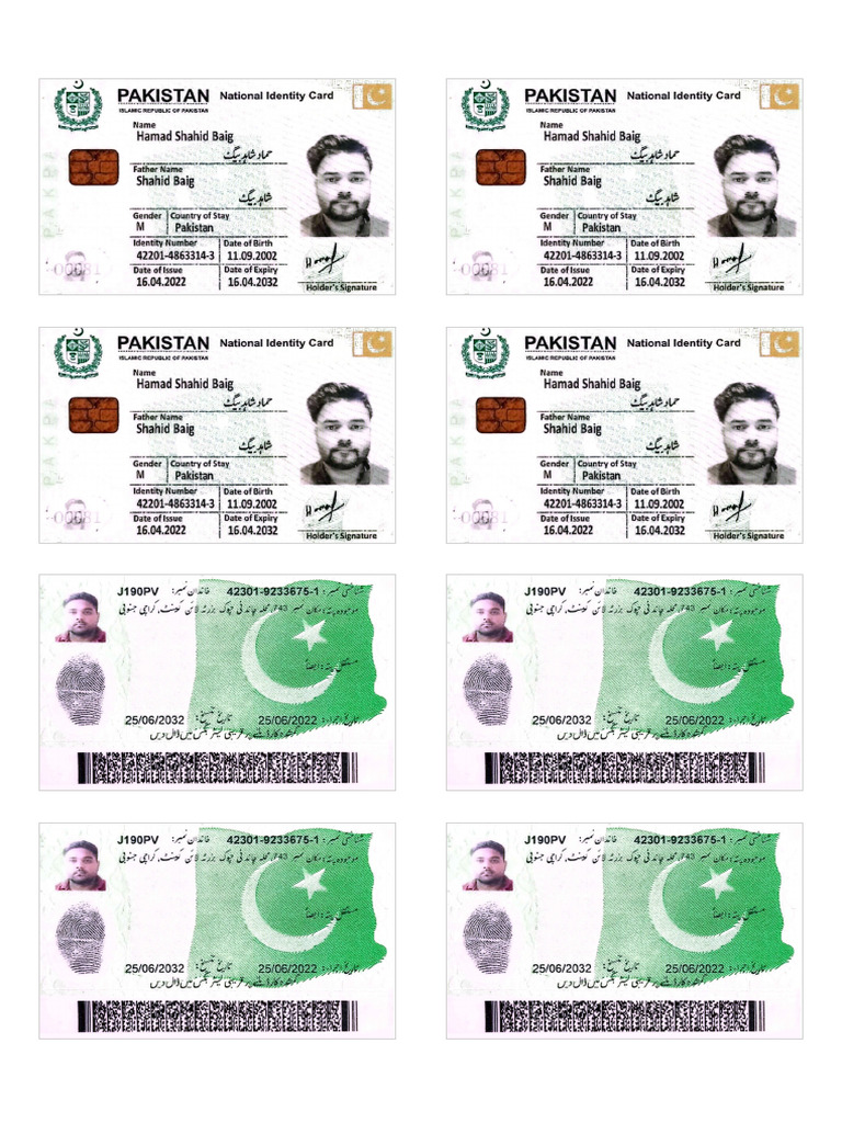 Fahad and Hammad CNIC | PDF
