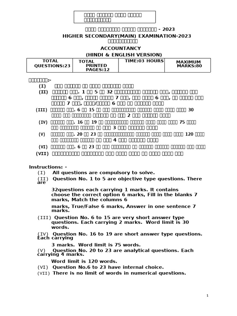 12 ACCOUNTANCY 12th Model Question Paper 2022-23PDF - 231104 - 231619 | PDF