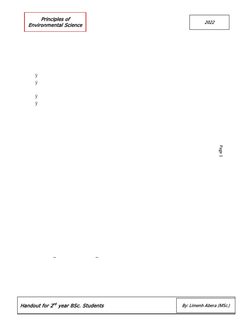 PRINCIPLES OF ENVIRONMENTAL SCIENCE Chapter 4 | PDF | Groundwater | Water